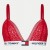 Tommy Hilfiger γυναικείο bralette  με δαντέλα σε κόκκινο χρώμα ,κανονική γραμμή, 89%polyamide 11%elastane UW0UW05610 XLG
